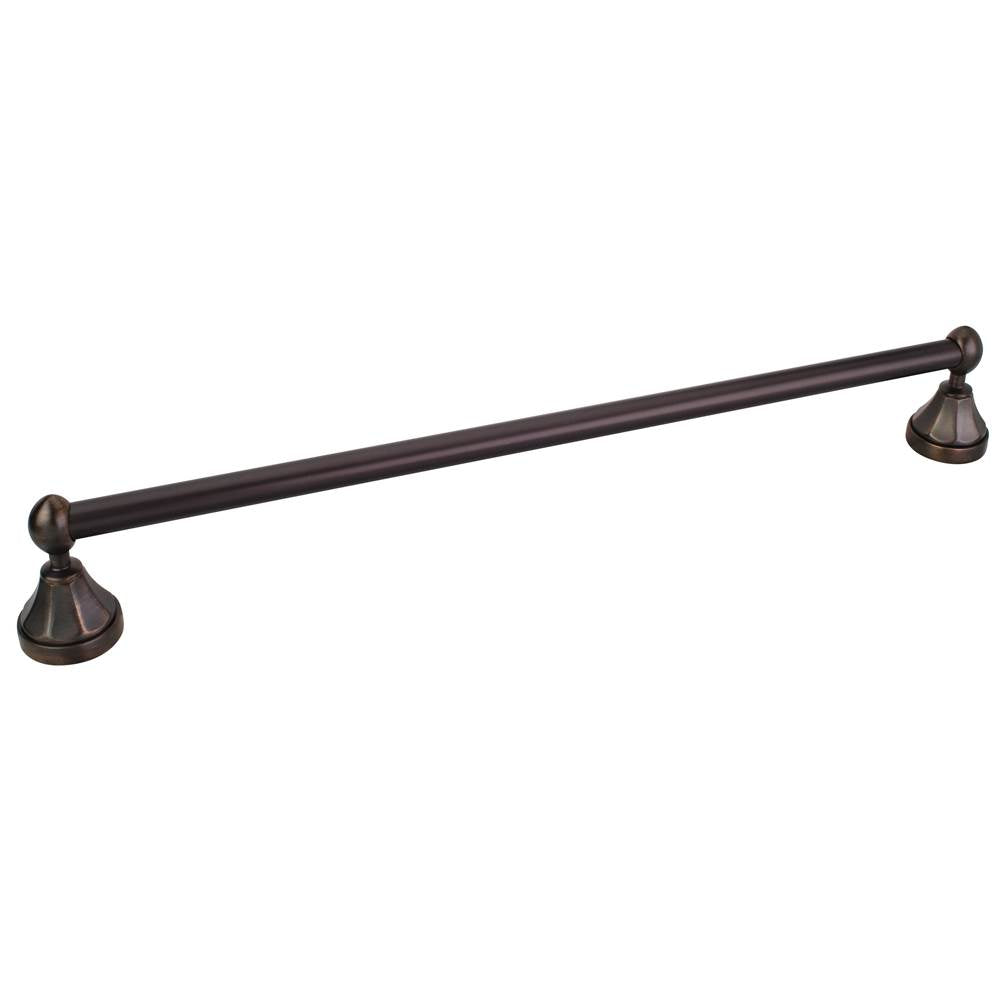 Hardware Resources - Newbury Brushed Oil Rubbed Bronze 18'' Single Towel Bar - Retail Packaged - Brushed Oil Rubbed Bronze