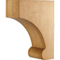 Hardware Resources - 3'' W x 6'' D x 8'' H Alder Bullnose Base Corbel - Unfinished
