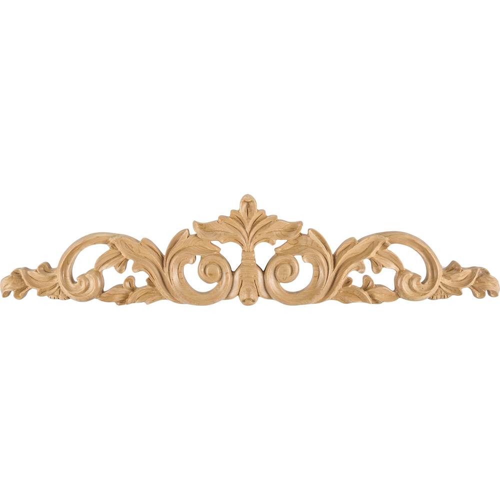 Hardware Resources - 36-7/16'' W x 1'' D x 7-1/2'' H Cherry Acanthus Onlay - Unfinished
