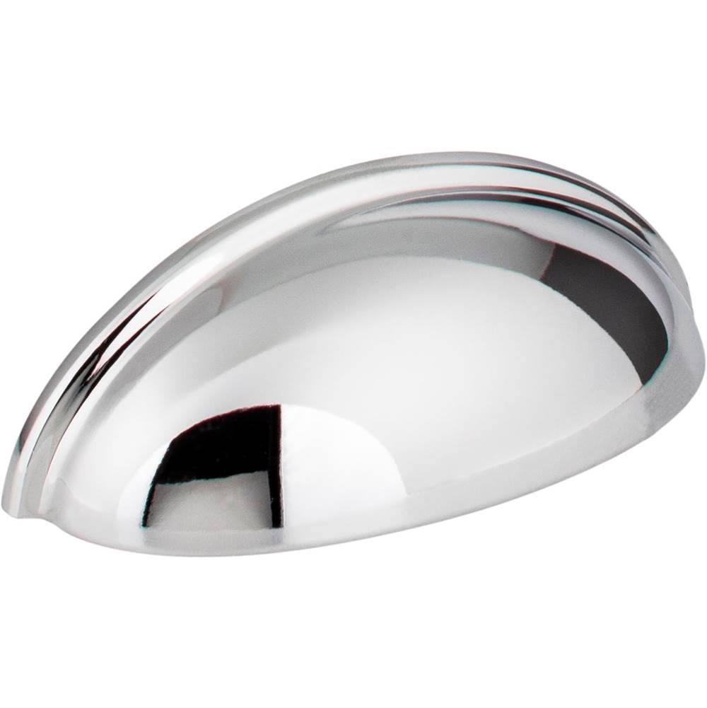 Hardware Resources - 3'' Center-to-Center Polished Chrome Florence Cabinet Cup Pull - Polished Chrome