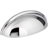 Hardware Resources - 3'' Center-to-Center Polished Chrome Florence Cabinet Cup Pull - Polished Chrome