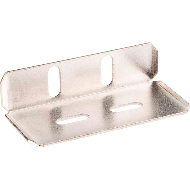 Hardware Resources - 2'' x 1'' x 5/8'' Bright Nickel Drawer Front Adjustment Bracket - Bright Nickel