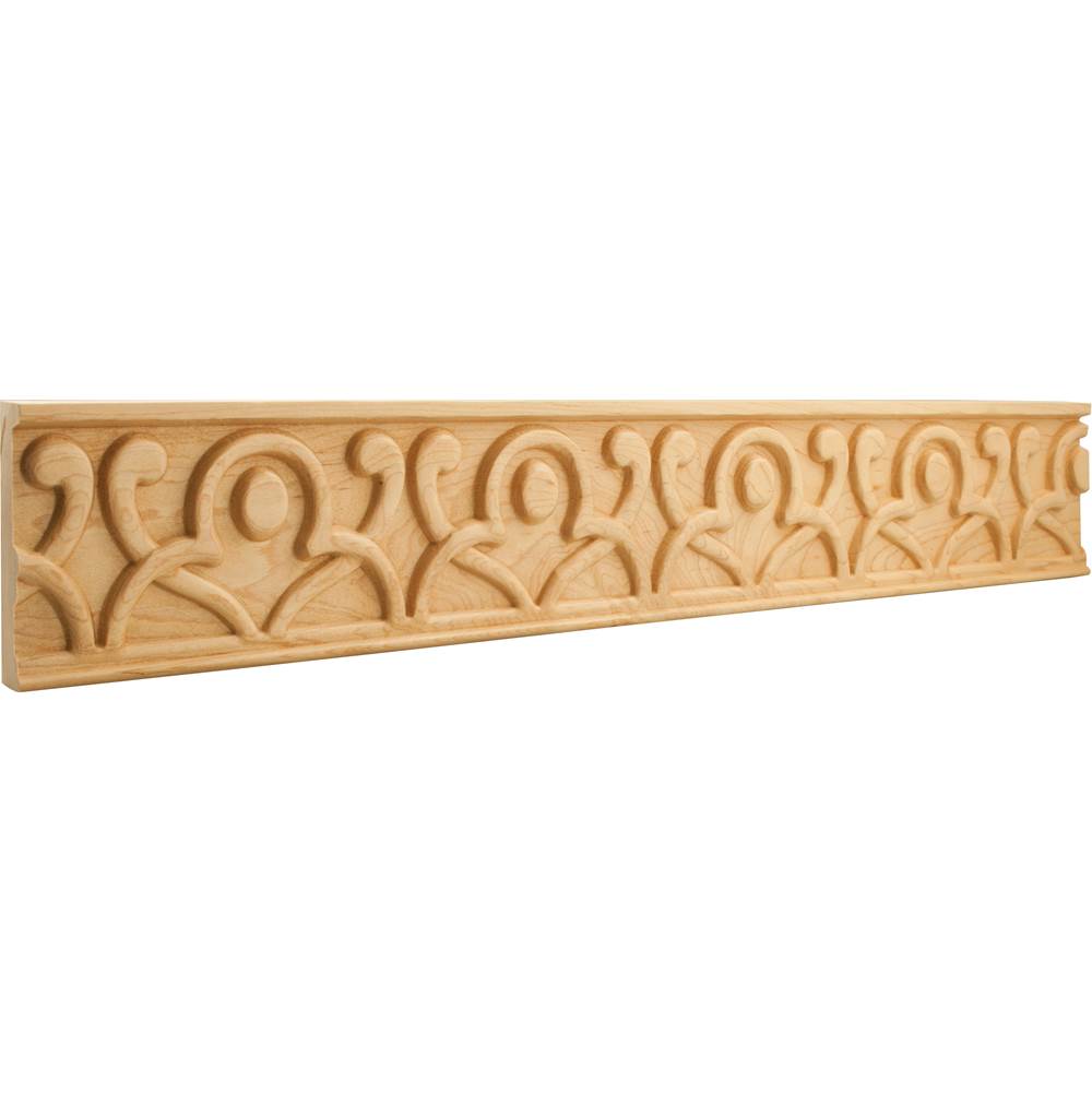 Hardware Resources - 7/8'' D x 4'' H Maple Geometric Hand Carved Moulding - Unfinished