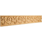 Hardware Resources - 7/8'' D x 4'' H Maple Geometric Hand Carved Moulding - Unfinished