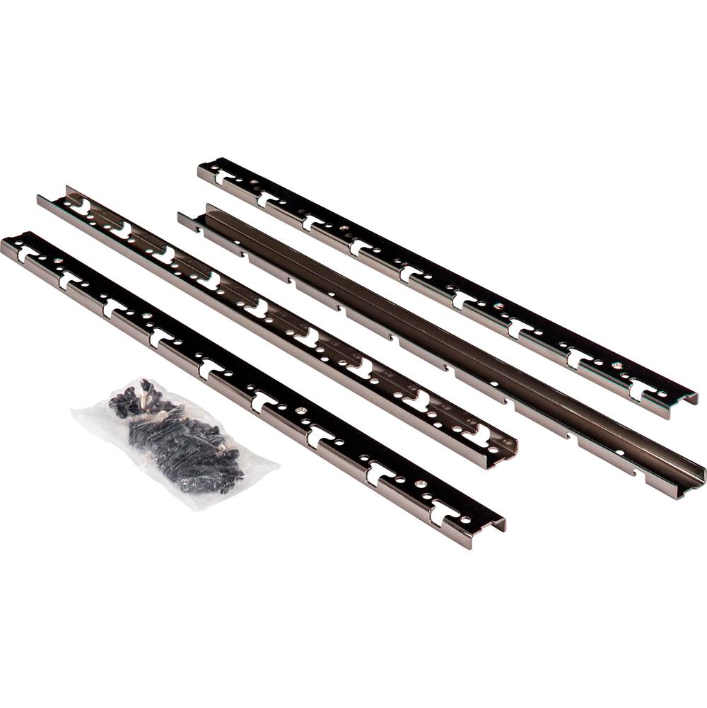 Hardware Resources - Black Nickel STORAGE WITH STYLE  Metal Pilaster Set for Pullout Baskets - Black Nickel