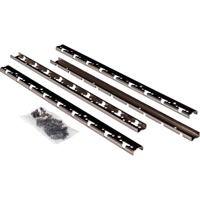 Hardware Resources - Black Nickel STORAGE WITH STYLE  Metal Pilaster Set for Pullout Baskets - Black Nickel