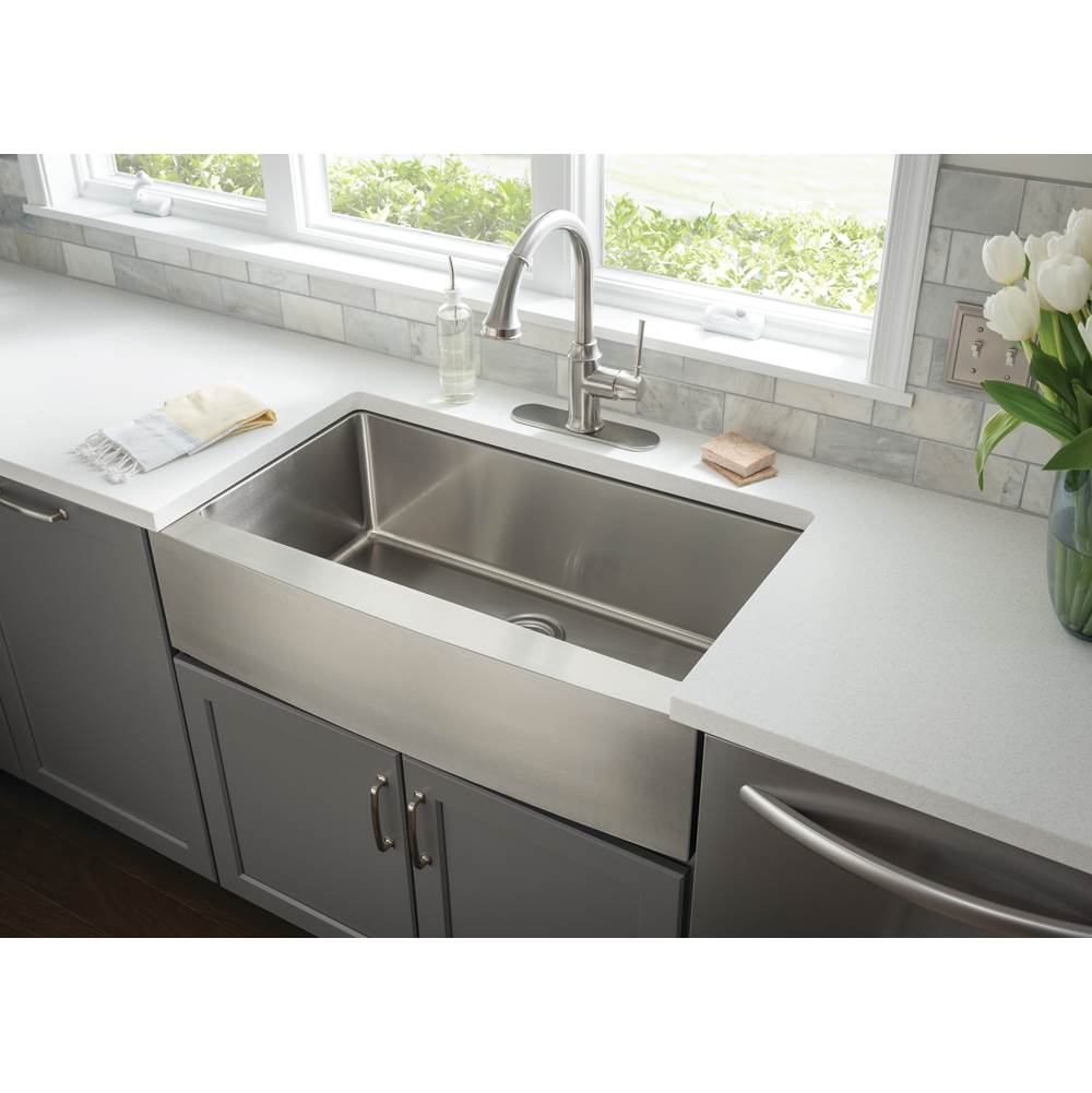 35-7/8'' L x 20-3/4'' W x 10'' D Farmhouse/Apron Front 16 Gauge Stainless Steel Single Bowl Sink