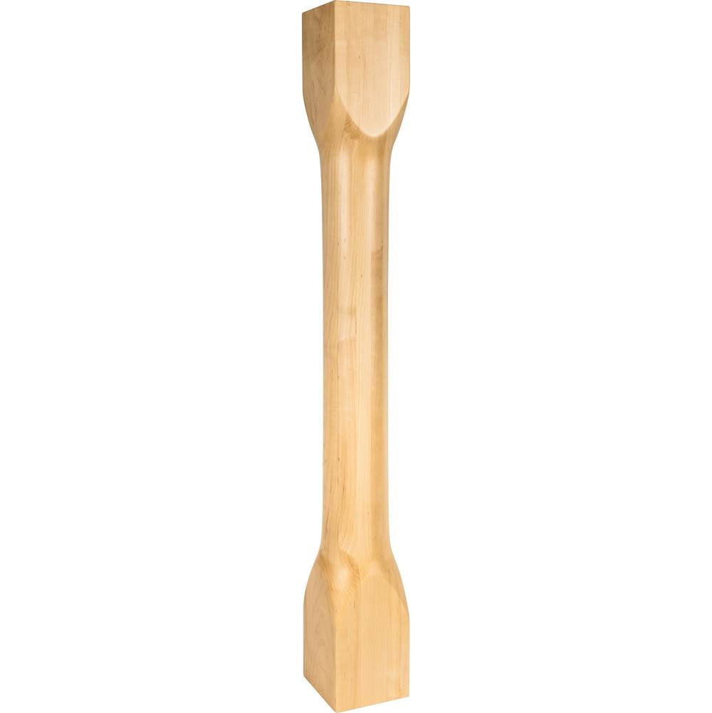 Hardware Resources - 5'' W x 5'' D x 42'' H Hard Maple Cathedral Turned Post - Unfinished