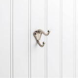 Hardware Resources - 2-5/16'' Satin Nickel Traditional Double Prong Ball End Wall Mounted Utility Hook - Satin Nickel
