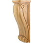 Hardware Resources - 7'' W x 7'' D x 22'' H Rubberwood Neo Gothic Corbel - Unfinished