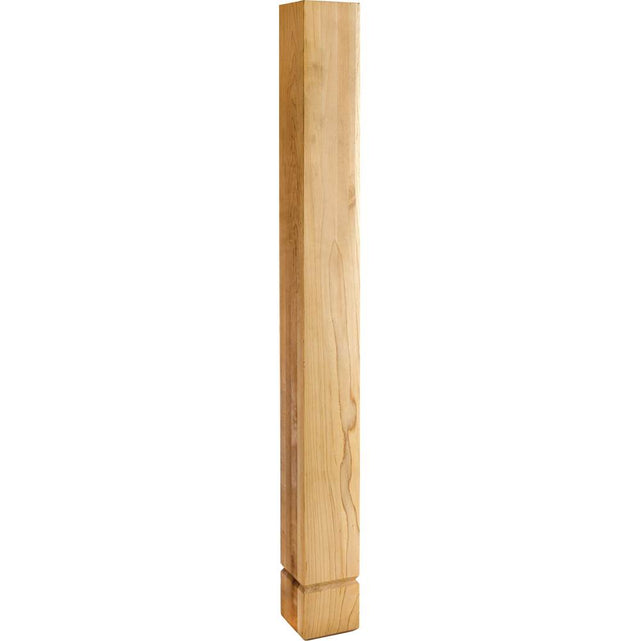 Hardware Resources - 3-1/2'' W x 3-1/2'' D x 35-1/2'' H Rubberwood Shaker Post - Unfinished