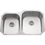 Hardware Resources - 32'' L x 20-5/8'' W x 9'' D Undermount 18 Gauge Stainless Steel 40/60 Double Bowl Sink - Stainless Steel