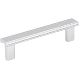 Hardware Resources - 96 mm Center-to-Center Polished Chrome Square Park Cabinet Pull - Polished Chrome