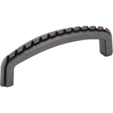 Hardware Resources - 3'' Center-to-Center Gun Metal Rope Detailed Cypress Cabinet Pull - Gun Metal