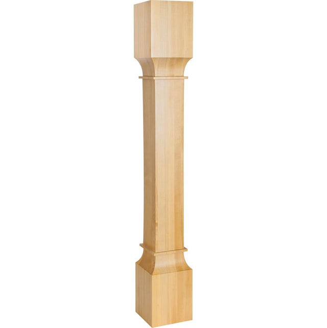 Hardware Resources - 5'' W x 5'' D x 35-1/2'' H Rubberwood Square Post - Unfinished