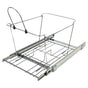 Hardware Resources - Double 50 Quart Polished Chrome Wire Bottom-Mount Trashcan Pullout - Polished Chrome
