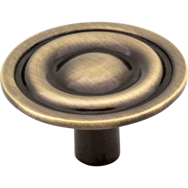 Hardware Resources - 1-5/16'' Diameter Brushed Antique Brass Kingsport Cabinet Mushroom Knob - Brushed Antique Brass