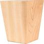 Hardware Resources - 3-1/2'' W x 3-1/2'' D x 4-1/2'' H Rubberwood Square Tapered Shaker Bun Foot - Unfinished