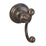 Hardware Resources - Fairview Brushed Oil Rubbed Bronze Double Robe Hook - Retail Packaged - Brushed Oil Rubbed Bronze