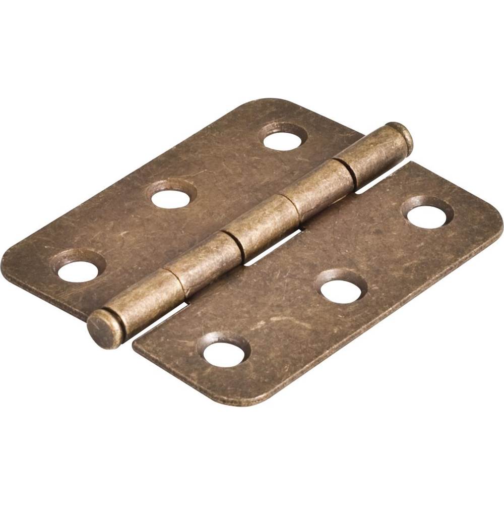 Antique Brass 2-1/2'' x 2'' Single Full Swaged Radius Corner Butt Hinge