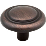 Hardware Resources - 1-1/4'' Diameter Brushed Oil Rubbed Bronze Button Vienna Cabinet Mushroom Knob - Brushed Oil Rubbed Bronze