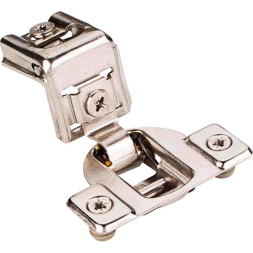 Hardware Resources - 105 degree 1-1/2'' Economical Standard Duty Self-close Compact Hinge with 8 mm Dowels - Polished Nickel