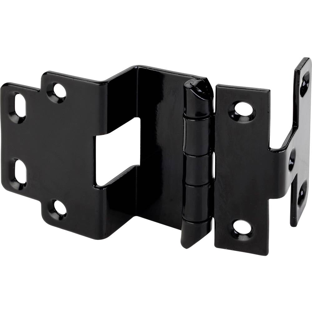 Hardware Resources - Institutional 5-Knuckle Non-Mortise Cabinet Hinge - Black Powder Coat - Black