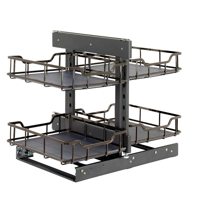 Hardware Resources - STORAGE WITH STYLE  Black Nickel 18'' Blind Corner Organizer - Black Nickel