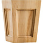 Hardware Resources - 3-1/2'' W x 3-1/2'' D x 4-1/2'' H Alder Mission Bun Foot - Unfinished