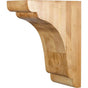 Hardware Resources - 5'' W x 9'' D x 12'' H Rubberwood Minimalist Corbel - Unfinished