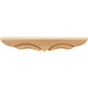 Hardware Resources - 11-3/8'' W x 1-3/4'' D x 1-11/16'' H Alder Middle Rounded Pedestal Foot - Unfinished