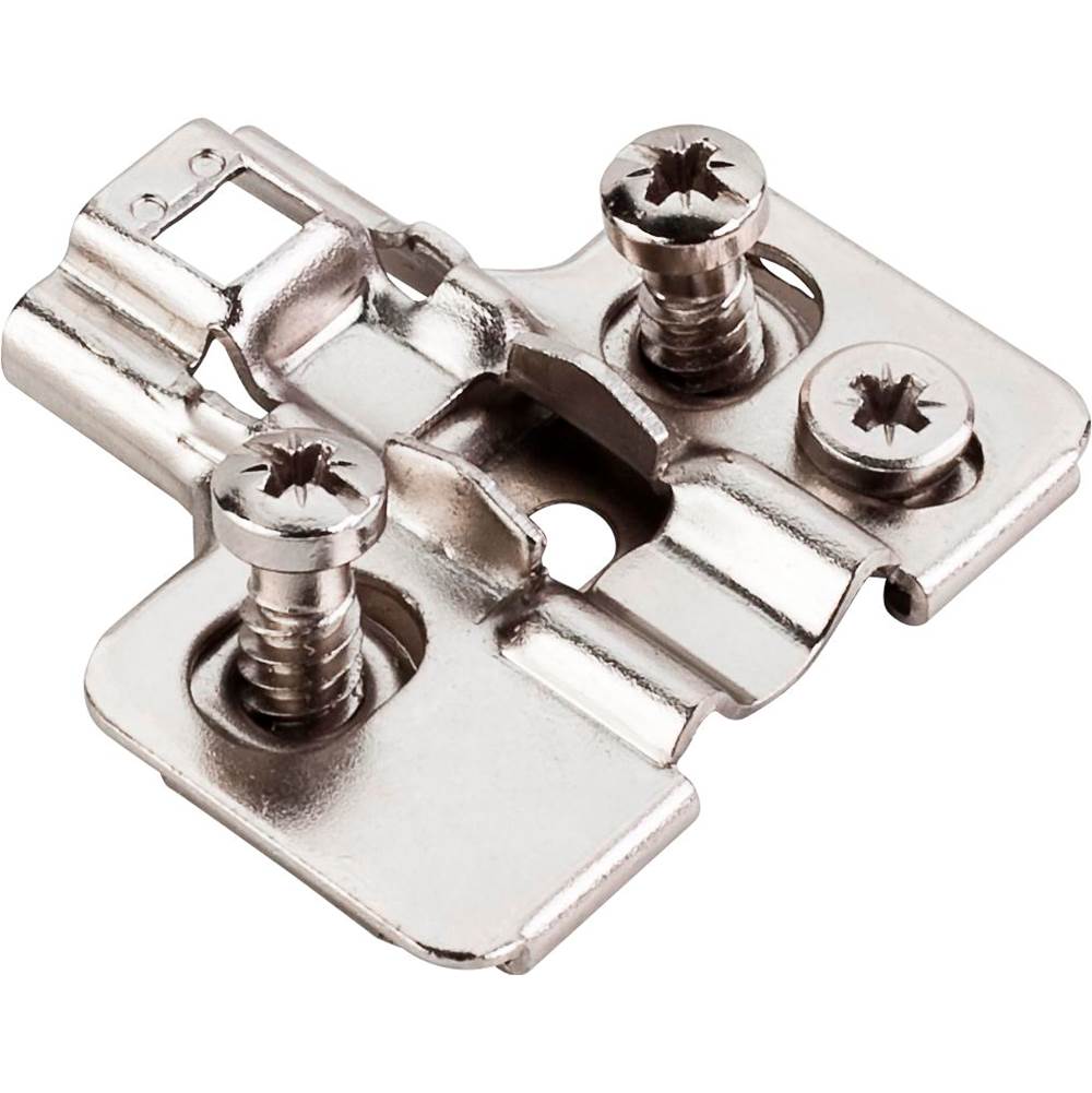 Hardware Resources - Standard Duty 0 mm Cam Adj Steel Plate with Euro Screws for 700, 725, 900 and 1750 Series Euro Hinges - Polished Nickel