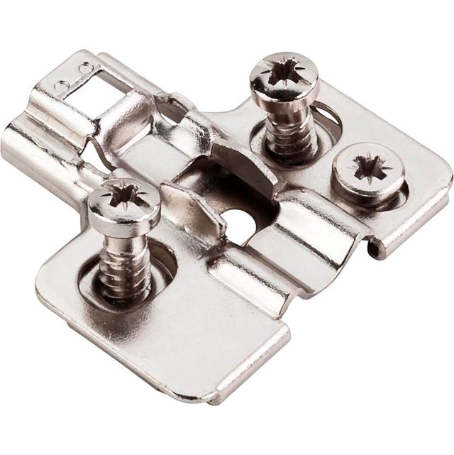 Hardware Resources - Standard Duty 0 mm Cam Adj Steel Plate with Euro Screws for 700, 725, 900 and 1750 Series Euro Hinges - Polished Nickel