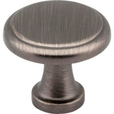 Hardware Resources - 1-3/16'' Diameter Brushed Pewter Kenner Cabinet Mushroom Knob - Brushed Pewter