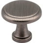 Hardware Resources - 1-3/16'' Diameter Brushed Pewter Kenner Cabinet Mushroom Knob - Brushed Pewter