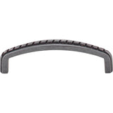 96 mm Center-to-Center Brushed Pewter Rope Detailed Cypress Cabinet Pull