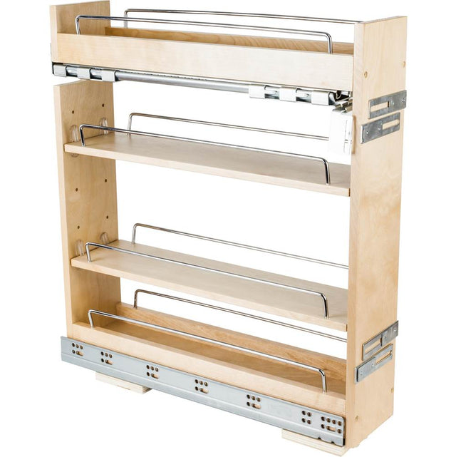 Hardware Resources - 5'' ''No Wiggle'' Base Cabinet Soft-close Pullout, Pre-Assembled - UV Coated