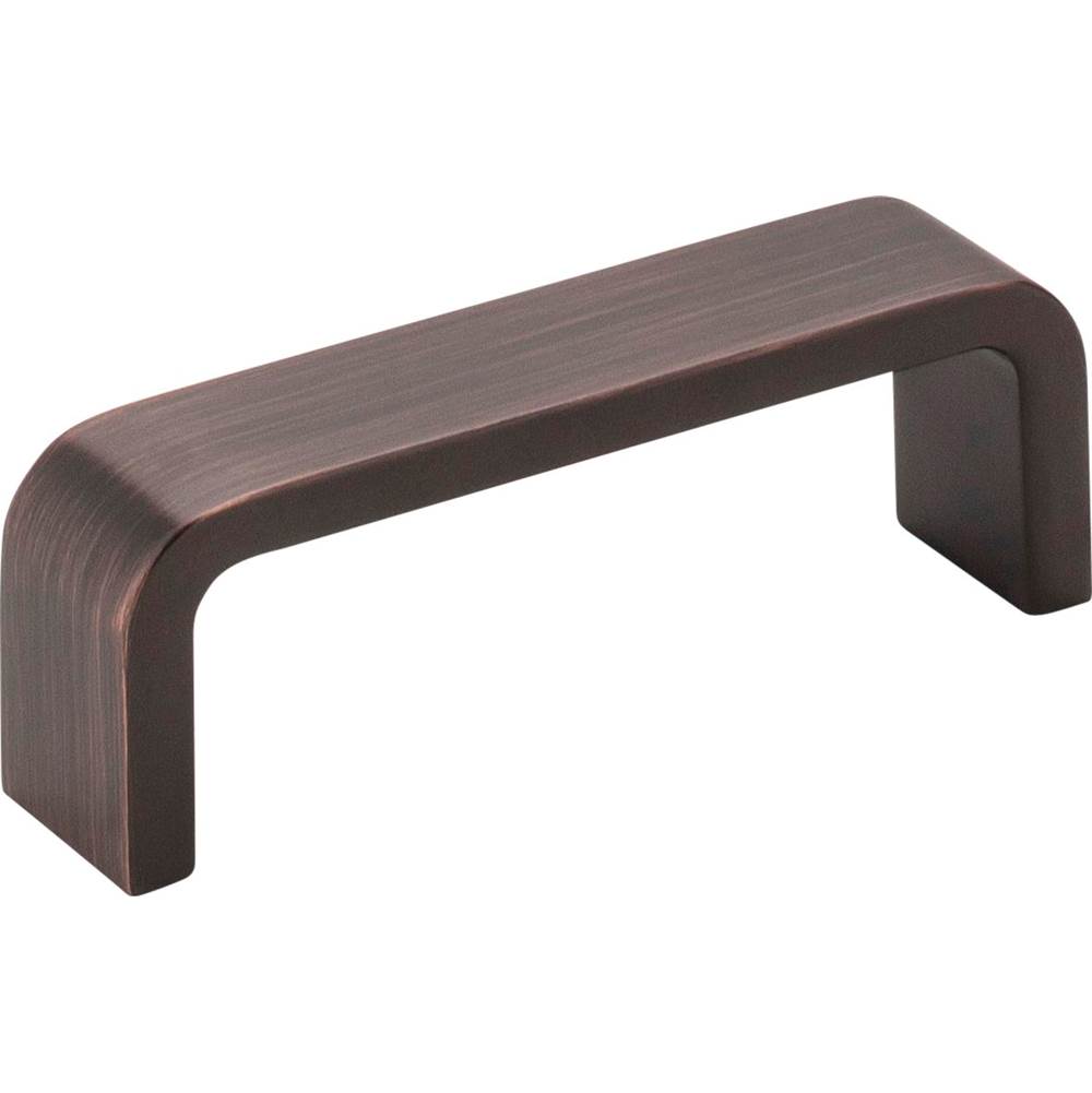 Hardware Resources - 3'' Center-to-Center Brushed Oil Rubbed Bronze Square Asher Cabinet Pull - Brushed Oil Rubbed Bronze
