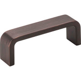 Hardware Resources - 3'' Center-to-Center Brushed Oil Rubbed Bronze Square Asher Cabinet Pull - Brushed Oil Rubbed Bronze