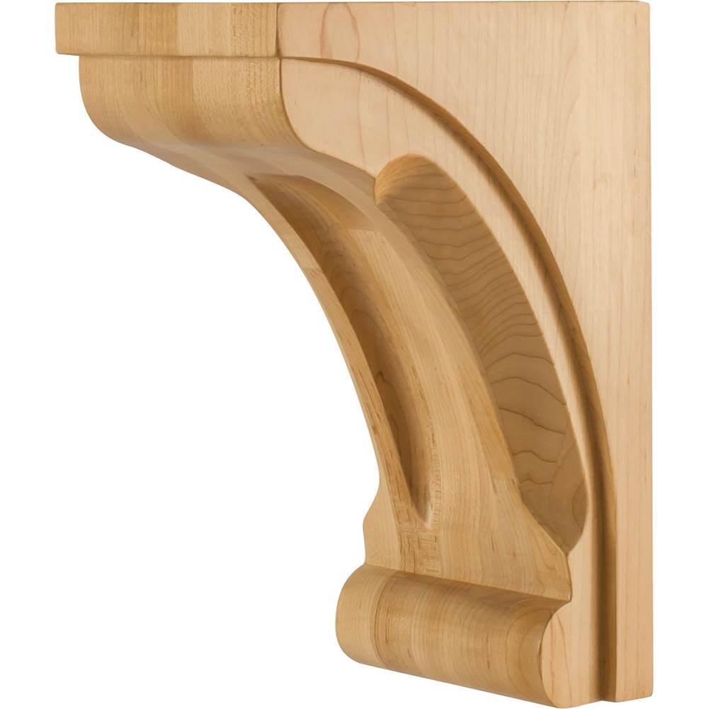 Hardware Resources - 5'' W x 7'' D x 10'' H Hard Maple Scooped Corbel - Unfinished