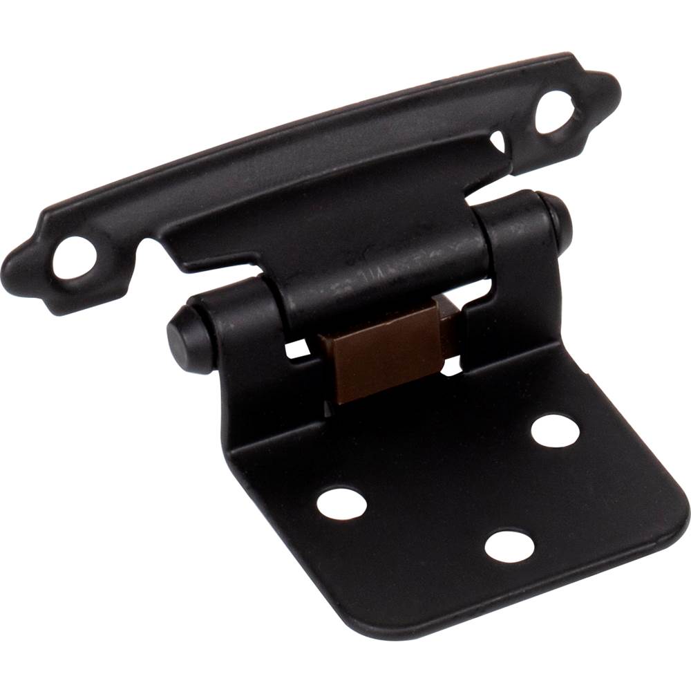 Hardware Resources - Traditional 1/2'' Overlay Hinge with Screws - Matte Black - Matte Black
