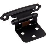 Hardware Resources - Traditional 1/2'' Overlay Hinge with Screws - Matte Black - Matte Black