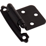 Traditional 1/2'' Overlay Hinge with Screws - Antique Brass