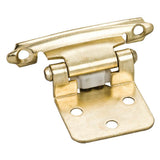 Hardware Resources - Traditional 1/2'' Overlay Hinge with Screws - Polished Brass - Polished Brass