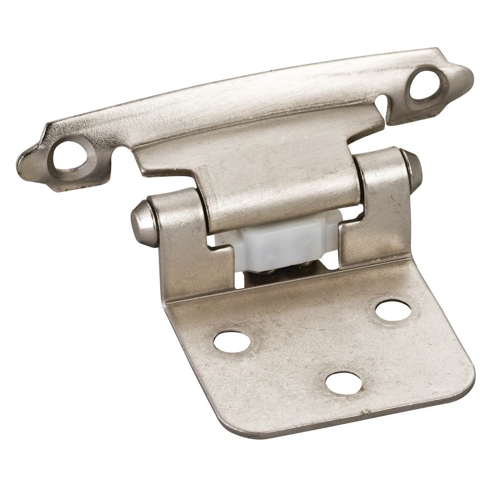 Hardware Resources - Traditional 1/2'' Overlay Hinge with Screws - Satin Nickel - Satin Nickel