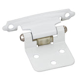 Hardware Resources - Traditional 1/2'' Overlay Hinge with Screws - White - White