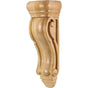 Hardware Resources - 3-5/8'' W x 2-1/2'' D x 10'' H Rubberwood Scrolled Corbel - Unfinished