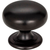Hardware Resources - 1-1/4'' Diameter Matte Black Florence Cabinet Mushroom Knob - Matte Black