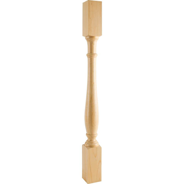 Hardware Resources - 3-1/2'' W x 3-1/2'' D x 42'' H Cherry Turned Post - Unfinished