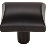 1-1/8'' Overall Length Distressed Antique Brass Square Glendale Cabinet Knob